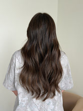 Load image into Gallery viewer, Close-up of wavy brown hair on a white background