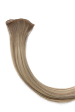 Load image into Gallery viewer, Bright blonde extensions with a soft blonde root and lowlight